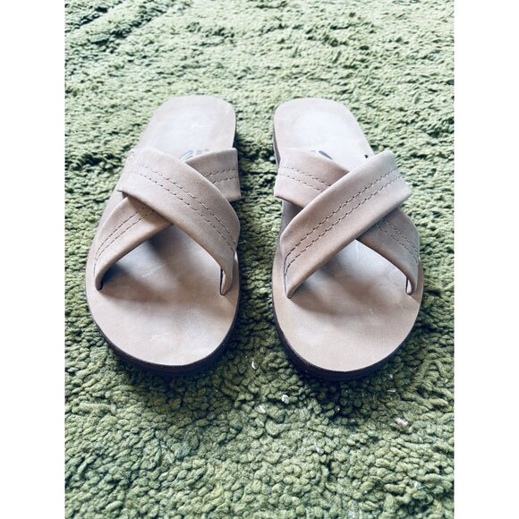 Rainbow PREMIER LEATHER DOUBLE LAYER ARCH CROSS STRAP ROLLED STITCH Men’s L - Picture 1 of 5